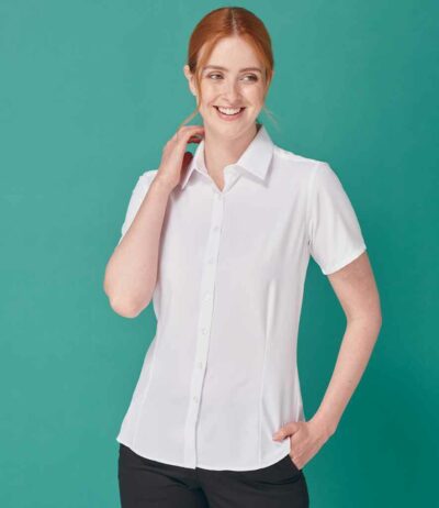 Image for Henbury Ladies Short Sleeve Wicking Shirt