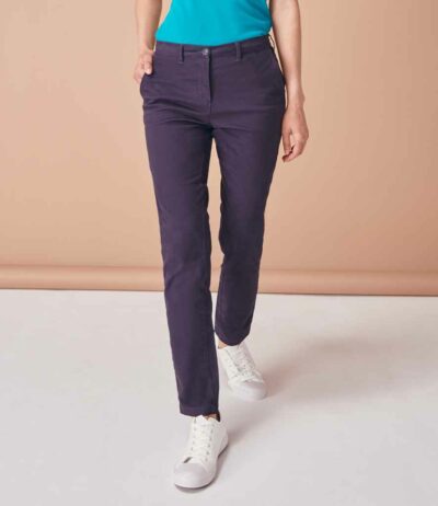 Image for Henbury Ladies Stretch Chino Trousers