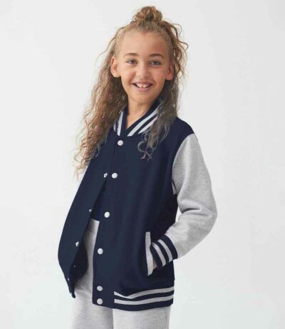 Image for AWDis Kids Varsity Jacket
