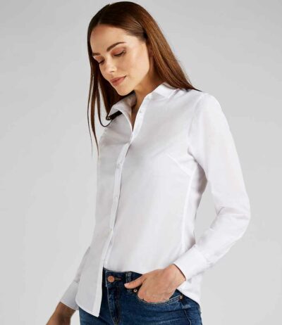 Image for Kustom Kit Ladies Long Sleeve Tailored Poplin Shirt