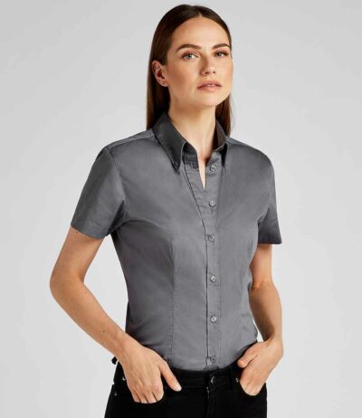 Image for Kustom Kit Ladies Premium Short Sleeve Tailored Oxford Shirt