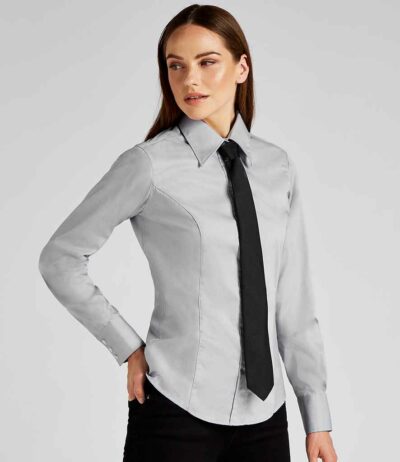 Image for Kustom Kit Ladies Premium Long Sleeve Tailored Oxford Shirt