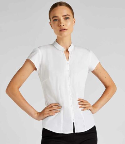 Image for Kustom Kit Ladies Cap Sleeve V Neck Tailored Continental Blouse
