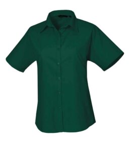 Premier Ladies Short Sleeve Poplin Blouse