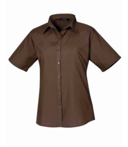 Premier Ladies Short Sleeve Poplin Blouse