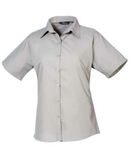 Premier Ladies Short Sleeve Poplin Blouse