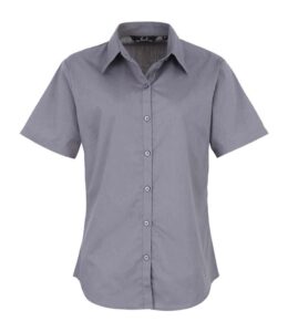 Premier Ladies Short Sleeve Poplin Blouse