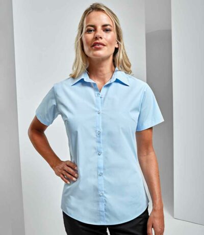 Image for Premier Ladies Supreme Short Sleeve Poplin Shirt