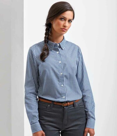 Image for Premier Ladies Maxton Check Long Sleeve Shirt