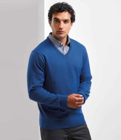 Image for Premier Knitted Cotton Acrylic V Neck Sweater