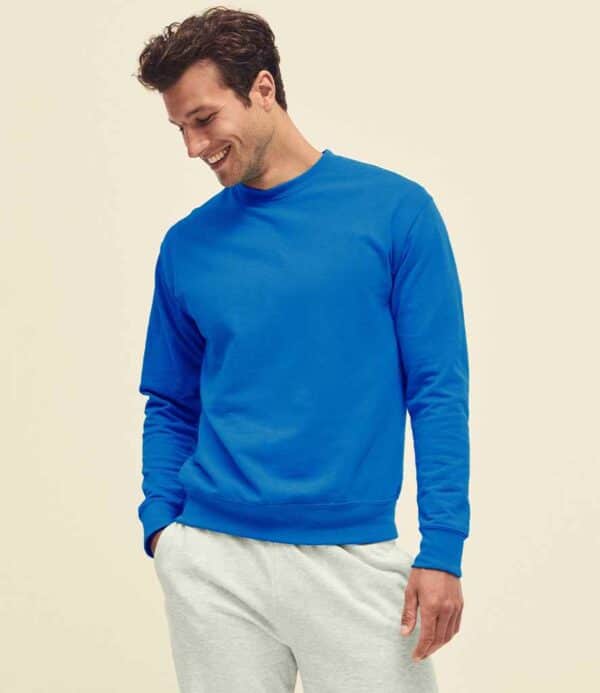 Royal blue Fruit of the Loom Lightweight Drop Shoulder Sweatshirt