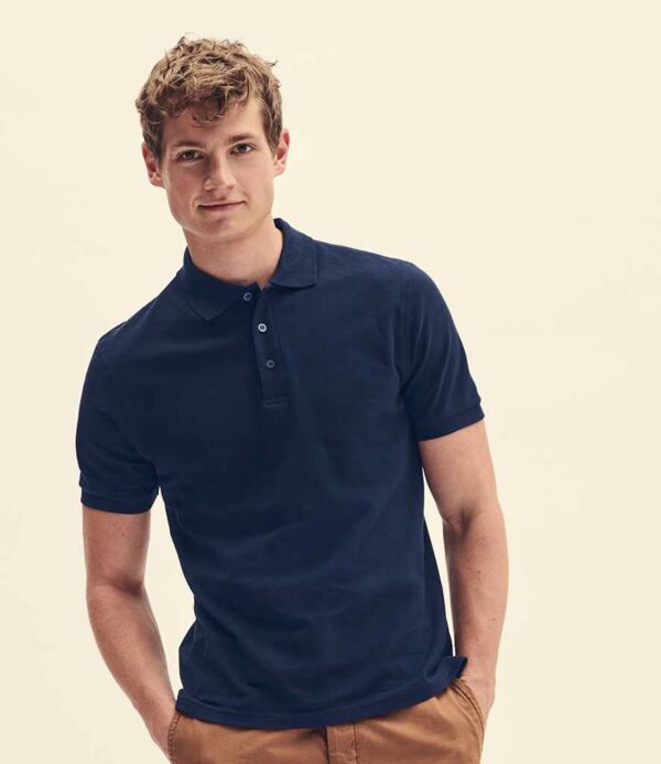 Navy blue Fruit of the Loom Iconic Piqué Polo Shirt