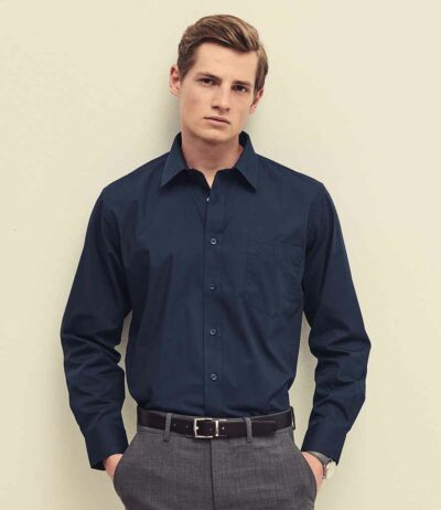 Image for Fruit of the Loom Long Sleeve Poplin Shirt