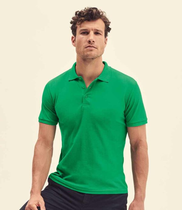 Kelly Green Fruit of the Loom Premium Cotton Piqué Polo Shirt