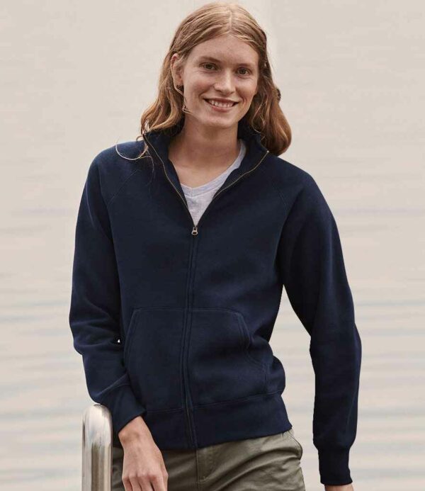 Navy Fruit of the Loom Premium Lady Fit Sweat Jacket