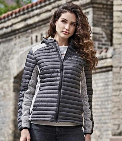 Image for Tee Jays Ladies Crossover Hooded Padded Outdoor Jacket
